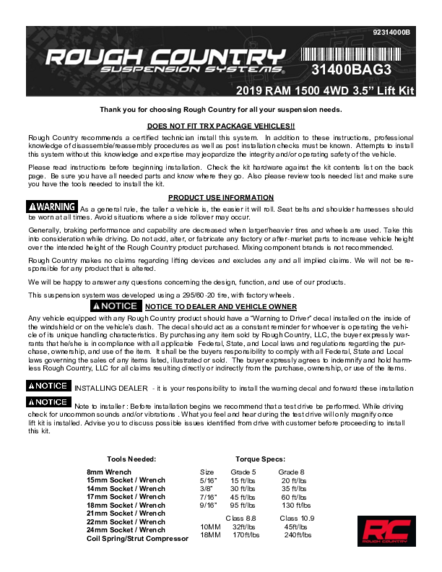Installation Manual